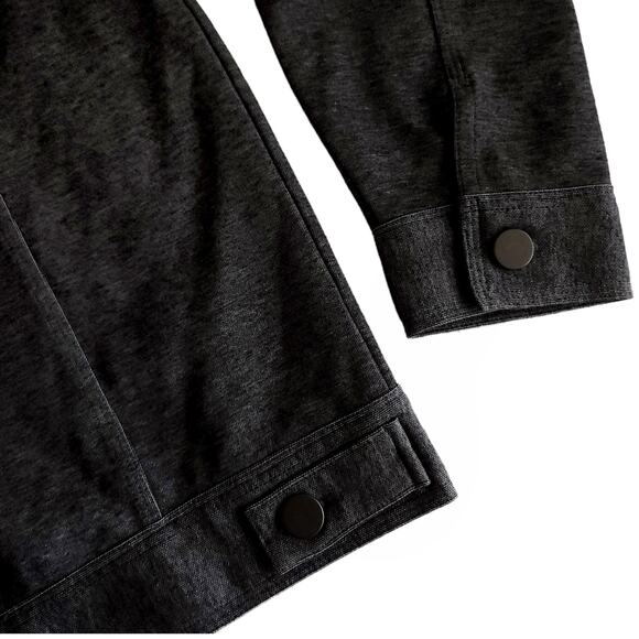 RAFFI men's button up cotton blend knit casual shacket gray jacket Sz Small NEW - Picture 5 of 8